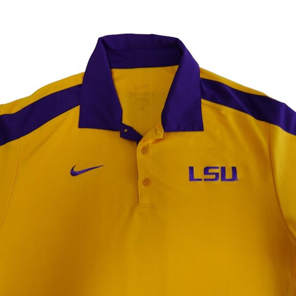 LSU Tigers Polo Shirt Mens Medium College Football Sports Game Day Louisiana LSU - Picture 14 of 14